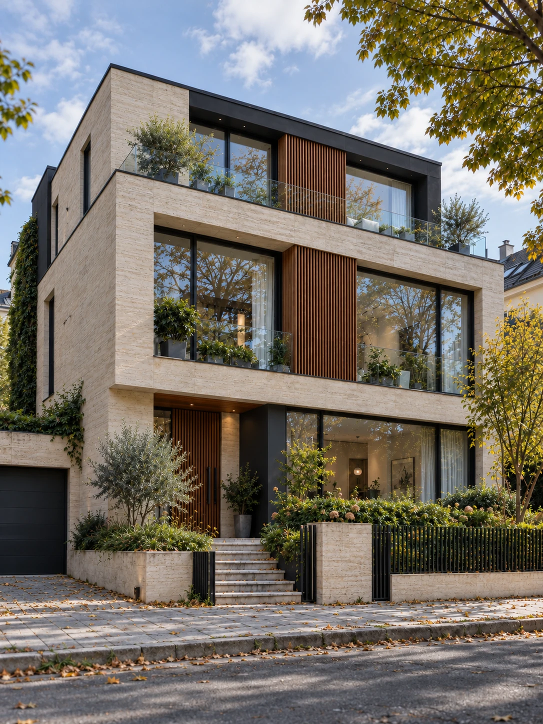 Architekturaufnahme einer modernen Stadtvilla